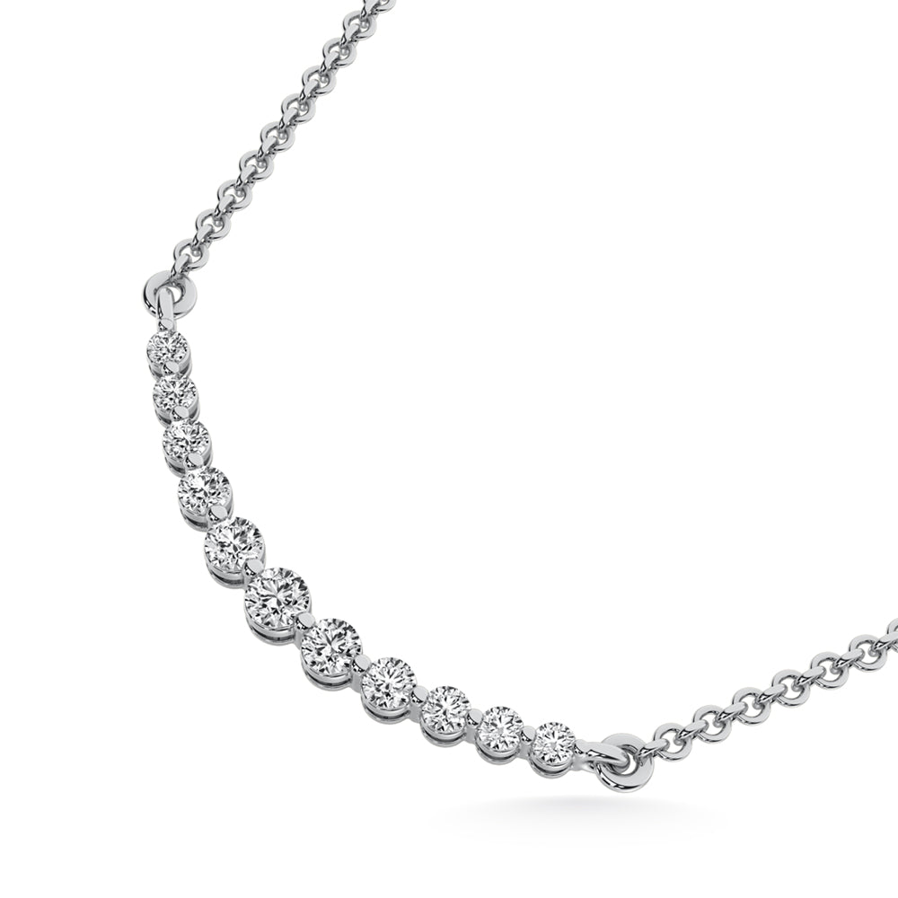 14K White Gold 1/4 Ct.Tw. Diamond Necklace