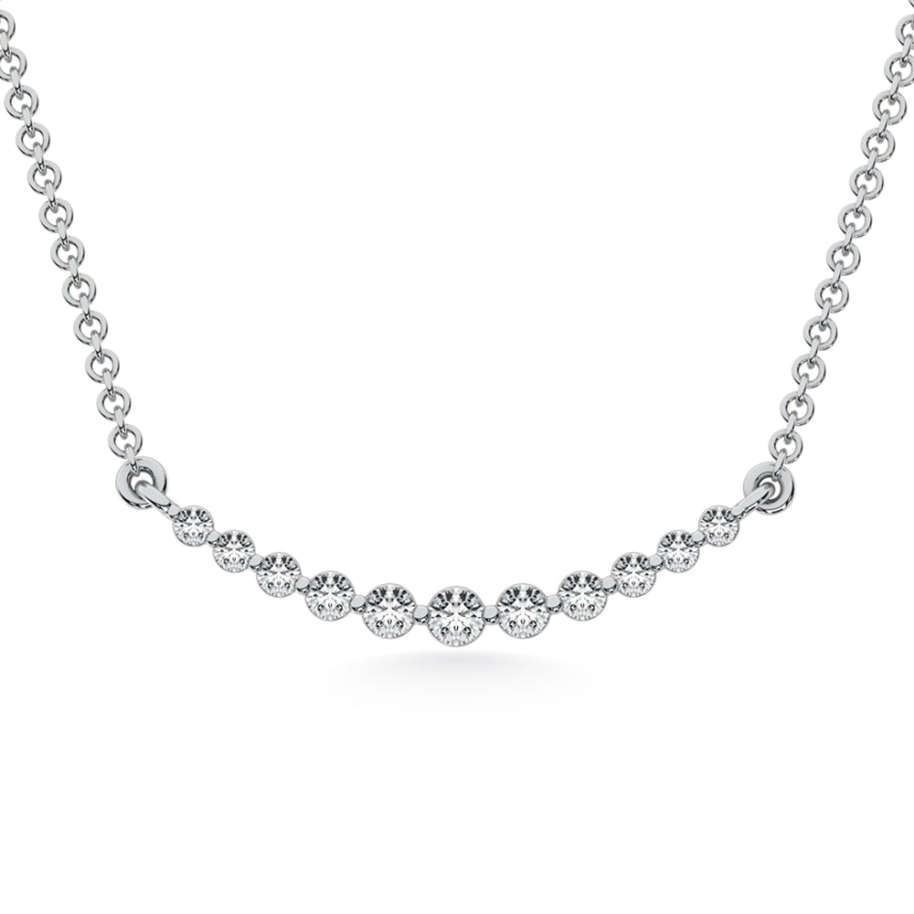 14K White Gold 1/4 Ct.Tw. Diamond Necklace