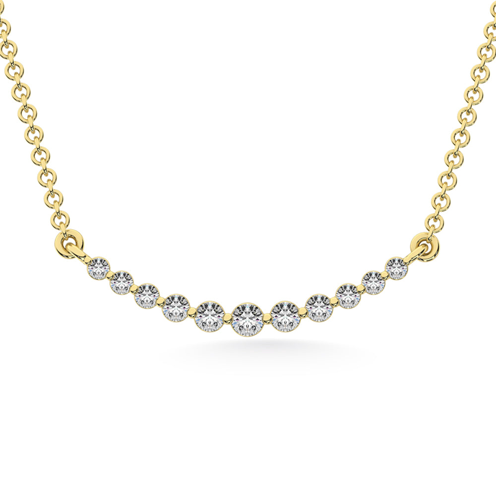 14K Yellow Gold 1/4 Ct.Tw. Diamond Necklace