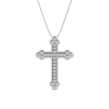 14K White Gold 1/5 Ct.Tw. Diamond Cross Pendant