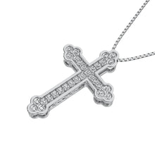 14K White Gold 1/5 Ct.Tw. Diamond Cross Pendant