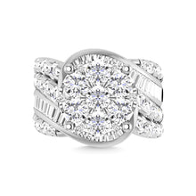 Diamond 4 Ct.Tw. Cluster Engagement Ring in 10K White Gold