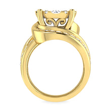 Diamond 4 Ct.Tw. Cluster Engagement Ring in 10K Yellow Gold