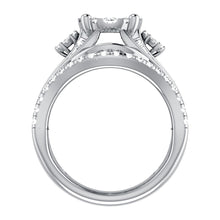 Diamond 2 Ct.Tw. Cluster Engagement Ring in 14K White Gold