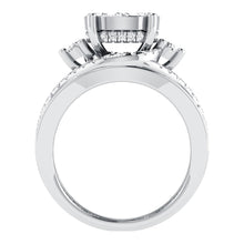 Diamond 2 Ct.Tw. Cluster Engagement Ring in 14K White Gold