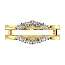 10K Yellow Gold 1/3 Ct.Tw. Diamond Chevron Guard Ring