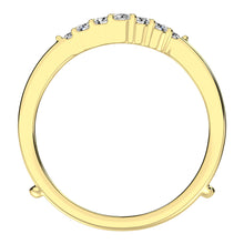 10K Yellow Gold 1/3 Ct.Tw. Diamond Chevron Guard Ring