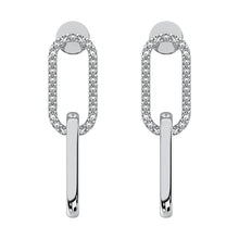 10K White Gold 1/6 Ct.Tw. Diamond Fashion Earrings