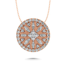 14K Rose Gold 1 Ct.Tw. Diamond Disc Fashion Pendant