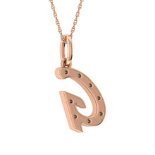 Diamond 1/8 Ct.Tw. Letter G Pendant in 10K Rose Gold - thediamondsq