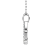 Diamond 1/8 Ct.Tw. Letter H Pendant in 10K White Gold - thediamondsq