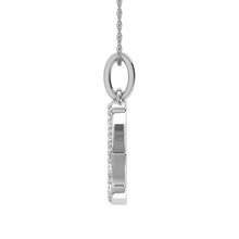Diamond 1/8 Ct.Tw. Letter K Pendant in 10K White Gold