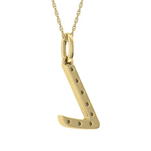 Diamond 1/8 Ct.Tw. Letter L Pendant in 10K Yellow Gold - thediamondsq