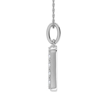 Diamond 1/8 Ct.Tw. Letter M Pendant in 10K White Gold - thediamondsq