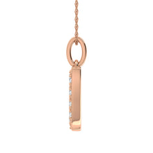 Diamond 1/8 Ct.Tw. Letter N Pendant in 10K Rose Gold - thediamondsq