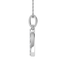 Diamond 1/8 Ct.Tw. Letter O Pendant in 10K White Gold - thediamondsq