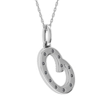 Diamond 1/8 Ct.Tw. Letter O Pendant in 10K White Gold - thediamondsq