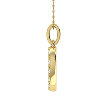 Diamond 1/8 Ct.Tw. Letter O Pendant in 10K Yellow Gold - thediamondsq