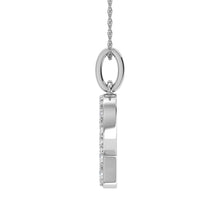 Diamond 1/8 Ct.Tw. Letter P Pendant in 10K White Gold - thediamondsq