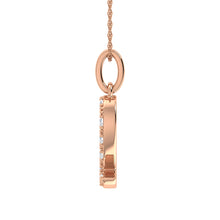 Diamond 1/8 Ct.Tw. Letter Q Pendant in 10K Rose Gold - thediamondsq