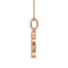 Diamond 1/8 Ct.Tw. Letter R Pendant in 10K Rose Gold - thediamondsq