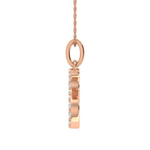 Diamond 1/8 Ct.Tw. Letter S Pendant in 10K Rose Gold - thediamondsq