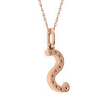 Diamond 1/8 Ct.Tw. Letter S Pendant in 10K Rose Gold - thediamondsq