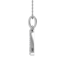 Diamond 1/8 Ct.Tw. Letter U Pendant in 10K White Gold - thediamondsq