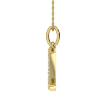 Diamond 1/8 Ct.Tw. Letter U Pendant in 10K Yellow Gold - thediamondsq