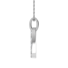 Diamond 1/8 Ct.Tw. Letter W Pendant in 10K White Gold - thediamondsq