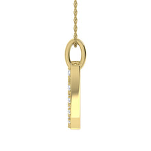 Diamond 1/8 Ct.Tw. Letter W Pendant in 10K Yellow Gold - thediamondsq