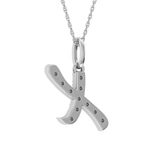 Diamond 1/8 Ct.Tw. Letter X Pendant in 10K White Gold - thediamondsq