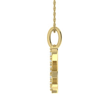 Diamond 1/8 Ct.Tw. Letter X Pendant in 10K Yellow Gold - thediamondsq