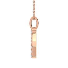 Diamond 1/8 Ct.Tw. Letter Y Pendant in 10K Rose Gold - thediamondsq