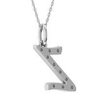 Diamond 1/8 Ct.Tw. Letter Z Pendant in 10K White Gold - thediamondsq