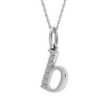 Diamond 1/20 Ct.Tw. Letter B Pendant in 10K White Gold - thediamondsq