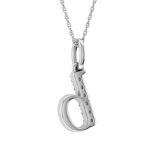 Diamond 1/20 Ct.Tw. Letter B Pendant in 10K White Gold - thediamondsq