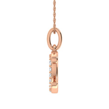 Diamond 1/20 Ct.Tw. Letter C Pendant in 10K Rose Gold - thediamondsq
