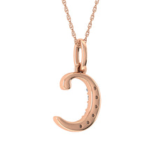 Diamond 1/20 Ct.Tw. Letter C Pendant in 10K Rose Gold - thediamondsq