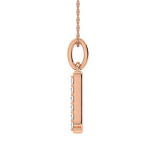 Diamond 1/20 Ct.Tw. Letter D Pendant in 10K Rose Gold - thediamondsq