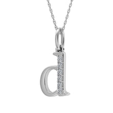 Diamond 1/20 Ct.Tw. Letter D Pendant in 10K White Gold - thediamondsq