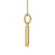 Diamond 1/20 Ct.Tw. Letter D Pendant in 10K Yellow Gold - thediamondsq