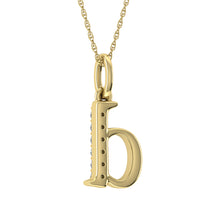 Diamond 1/20 Ct.Tw. Letter D Pendant in 10K Yellow Gold - thediamondsq