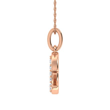 Diamond 1/20 Ct.Tw. Letter E Pendant in 10K Rose Gold - thediamondsq