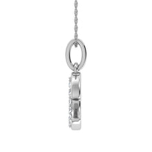 Diamond 1/20 Ct.Tw. Letter E Pendant in 10K White Gold - thediamondsq