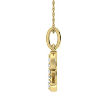 Diamond 1/20 Ct.Tw. Letter E Pendant in 10K Yellow Gold - thediamondsq