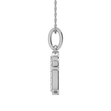 Diamond 1/20 Ct.Tw. Letter F Pendant in 10K White Gold - thediamondsq