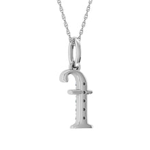 Diamond 1/20 Ct.Tw. Letter F Pendant in 10K White Gold - thediamondsq