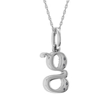 Diamond 1/20 Ct.Tw. Letter G Pendant in 10K White Gold - thediamondsq
