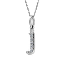 Diamond 1/20 Ct.Tw. Letter J Pendant in 10K White Gold